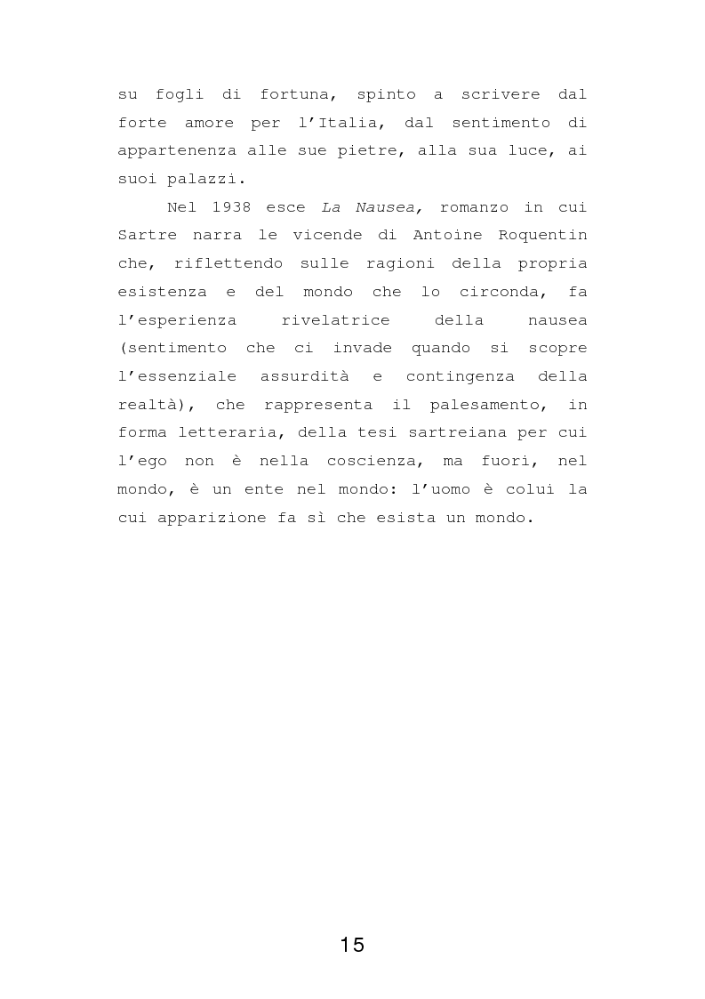 Anteprima della tesi: Esistenzialismo e ateismo in Jean Paul Sartre, Pagina 12