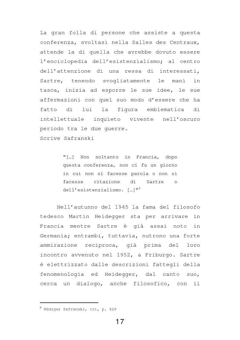 Anteprima della tesi: Esistenzialismo e ateismo in Jean Paul Sartre, Pagina 14