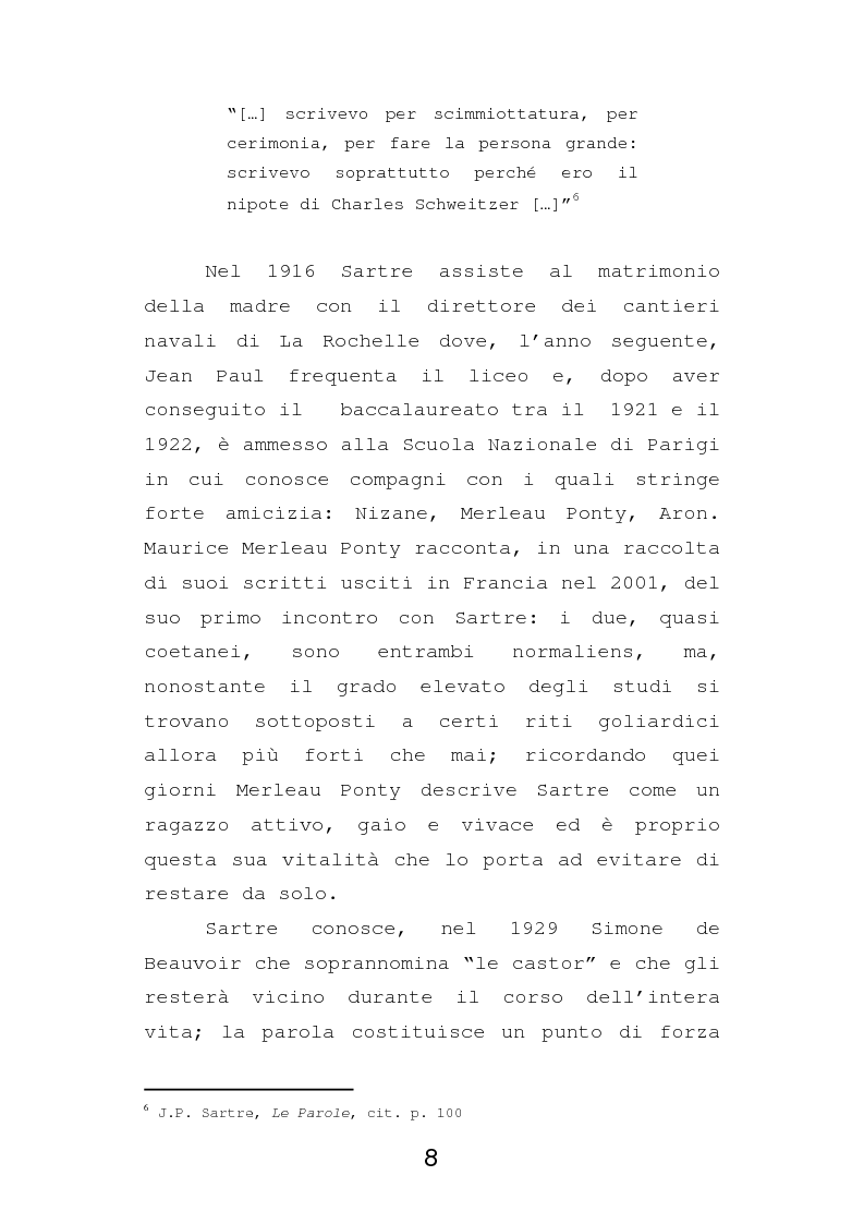 Anteprima della tesi: Esistenzialismo e ateismo in Jean Paul Sartre, Pagina 5