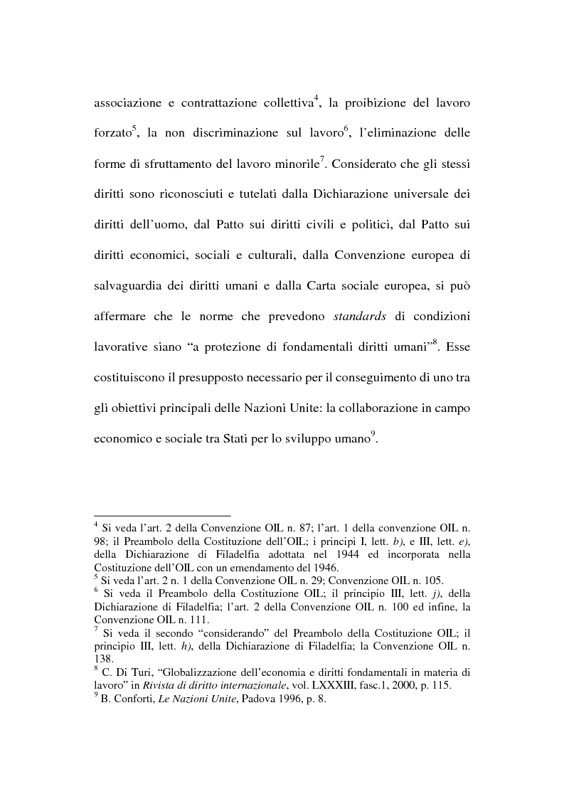 Anteprima della tesi: La globalizzazione dei mercati e il lavoro minorile alla luce della normativa internazionale in materia di diritti dell'uomo, Pagina 4