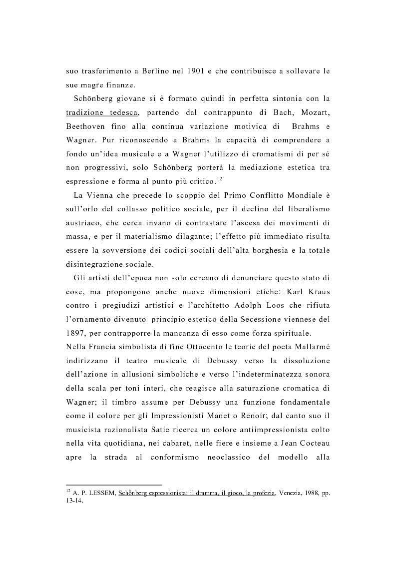 Anteprima della tesi: La pittura di Kandinsky e la musica di Schoenberg: due arti a confronto, Pagina 14