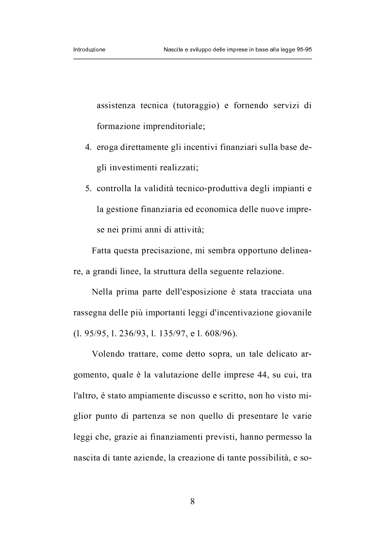 Anteprima della tesi: Nascita e sviluppo delle imprese in base alla legge 95-95, Pagina 5