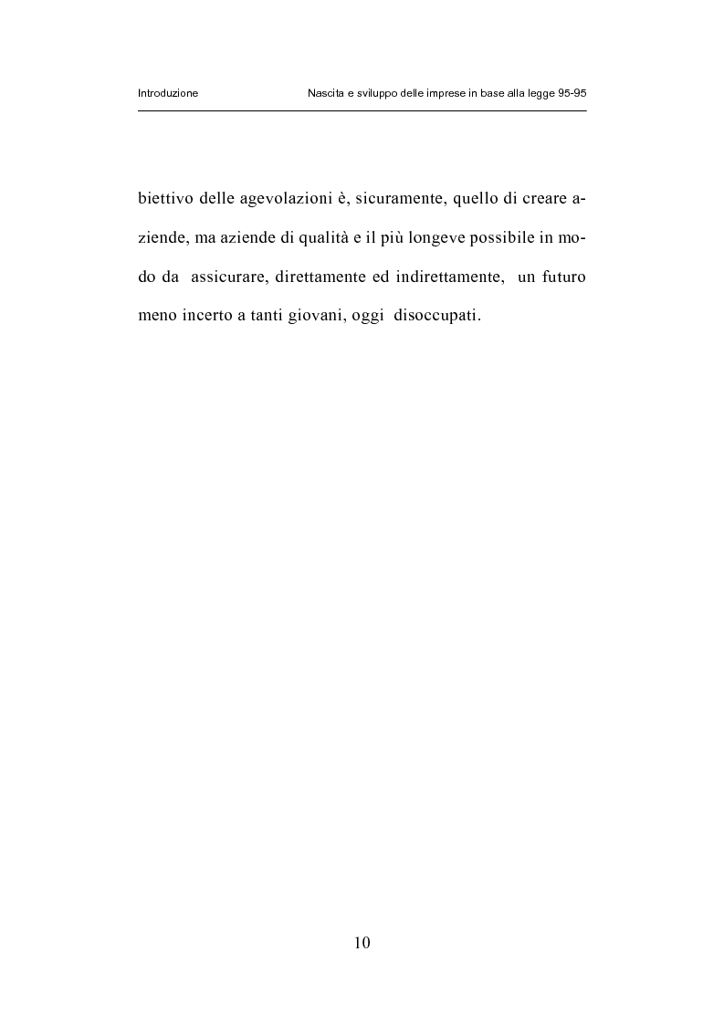 Anteprima della tesi: Nascita e sviluppo delle imprese in base alla legge 95-95, Pagina 7