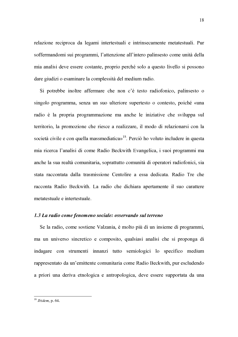 Anteprima della tesi: Radio Beckwith: identità in onda. Una ricerca nella radiofonia comunitaria, Pagina 14