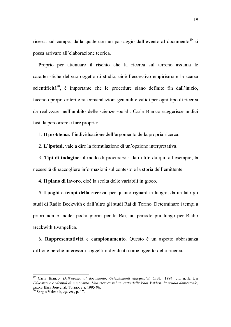 Anteprima della tesi: Radio Beckwith: identità in onda. Una ricerca nella radiofonia comunitaria, Pagina 15