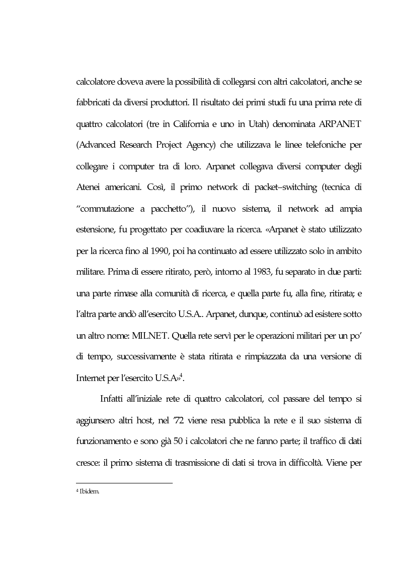 Anteprima della tesi: Internet come nuovo modello di comunicazione sociale, Pagina 8