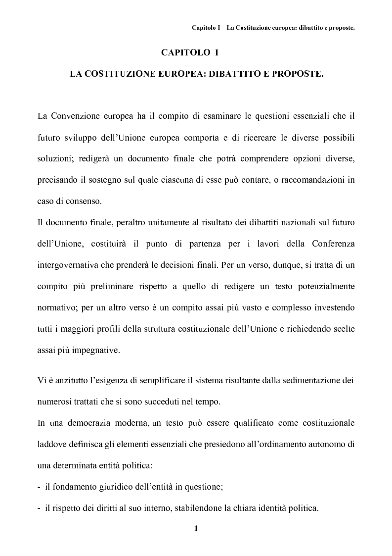 Anteprima della tesi: Il futuro dell'Europa: dalla riforma della governance alla Costituzione europea, Pagina 5