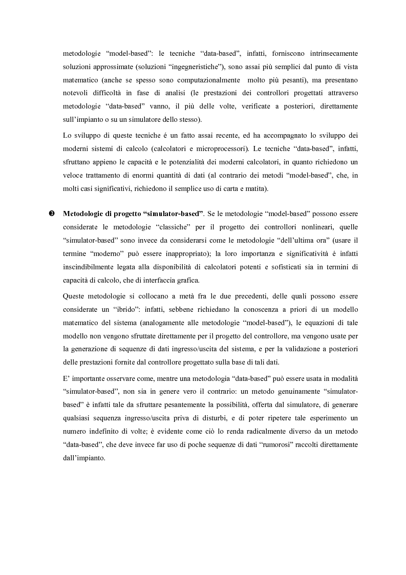 Anteprima della tesi: Identificazione e controllo non-lineare mediante tecniche di tipo parametrico, Pagina 3