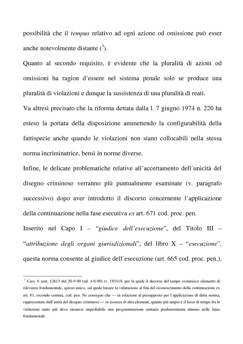 Anteprima della tesi: Il riconoscimento del reato continuato nella fase esecutiva, Pagina 3