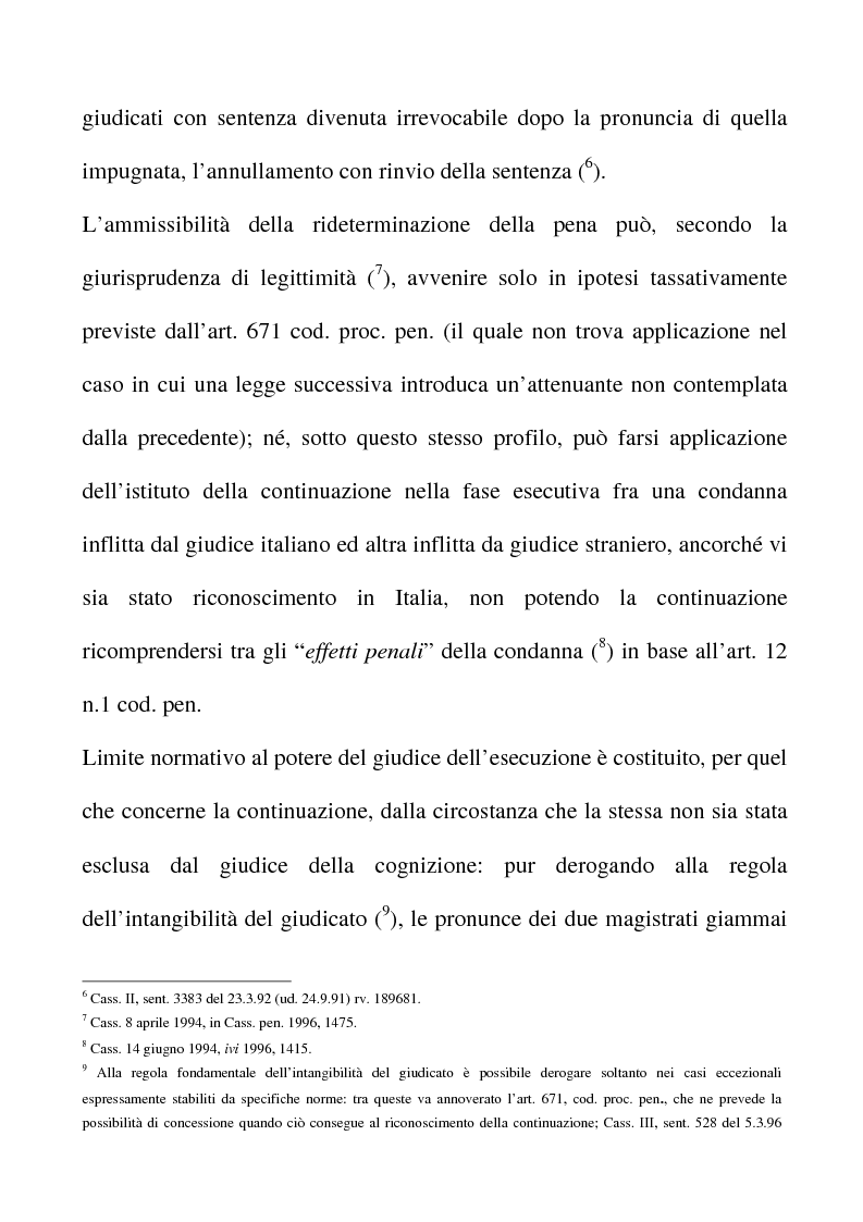 Anteprima della tesi: Il riconoscimento del reato continuato nella fase esecutiva, Pagina 7