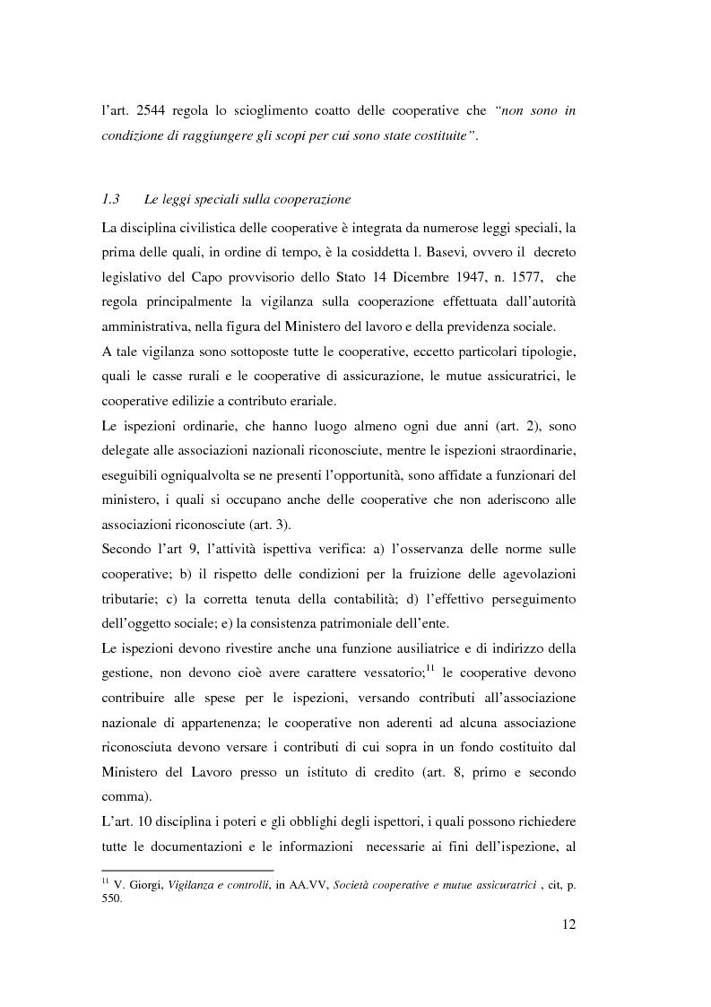 Anteprima della tesi: I ristorni nelle società cooperative: aspetti giuridici e economici, Pagina 12