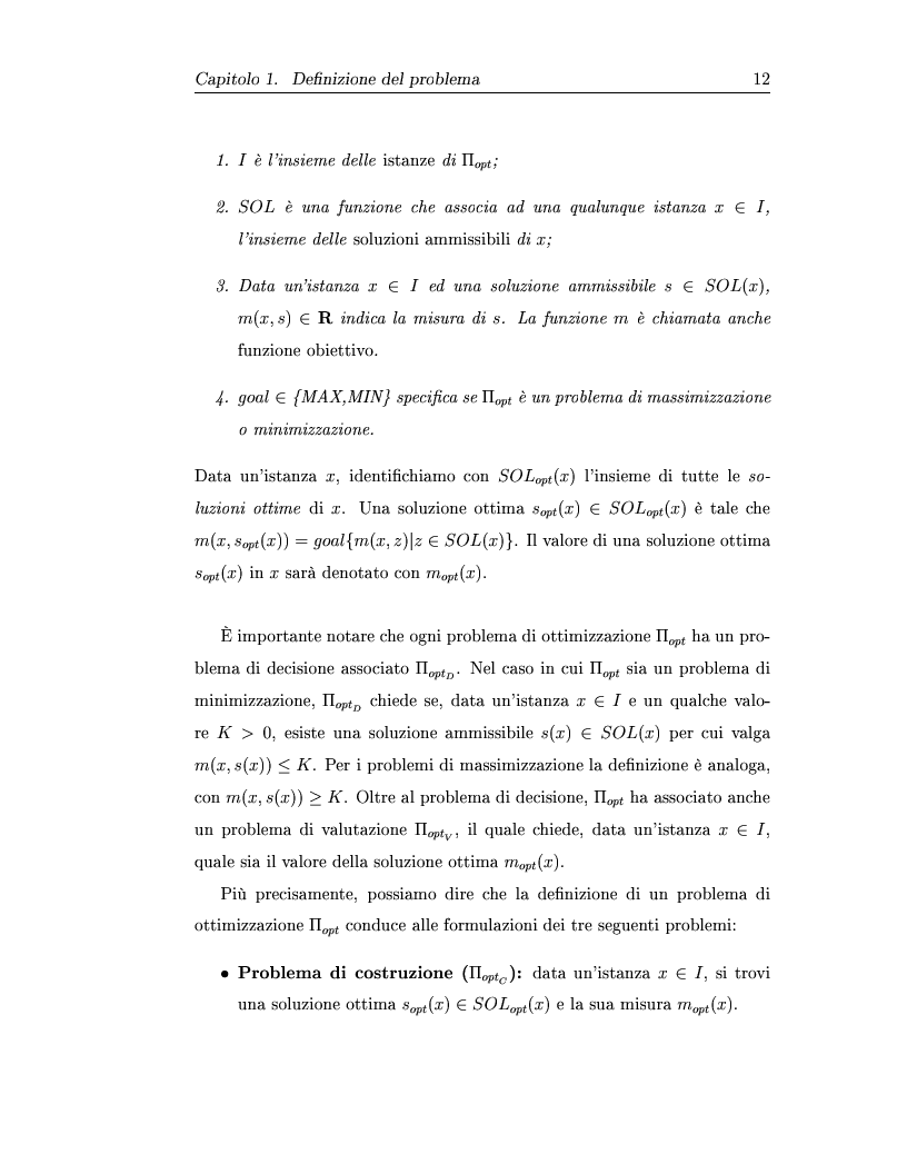 Anteprima della tesi: Metaeuristiche per la costruzione degli orari dei corsi universitari, Pagina 12