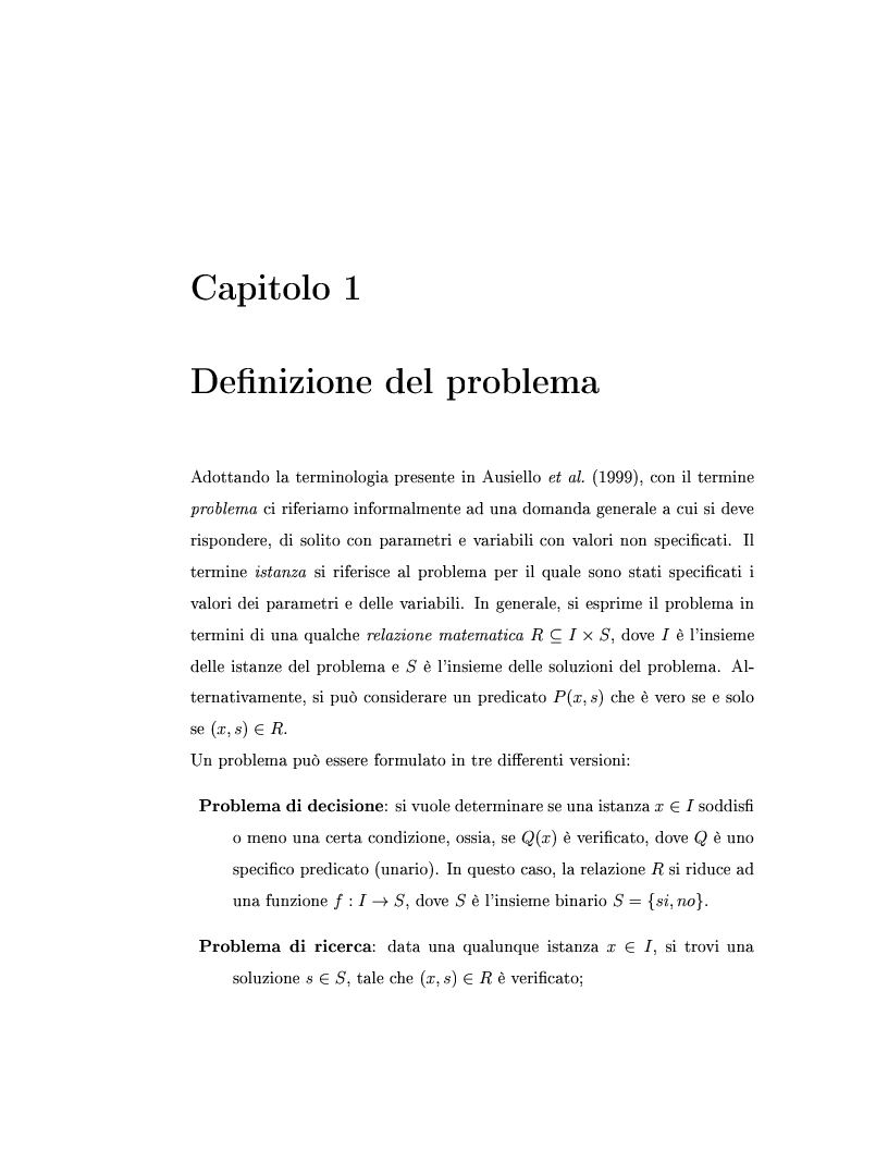 Anteprima della tesi: Metaeuristiche per la costruzione degli orari dei corsi universitari, Pagina 7