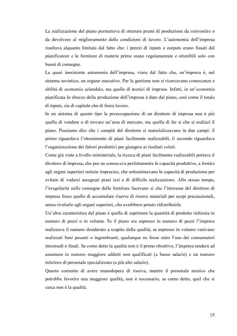 Anteprima della tesi: Le economie di transizione nel passaggio da piano a mercato: il caso della Romania, Pagina 11