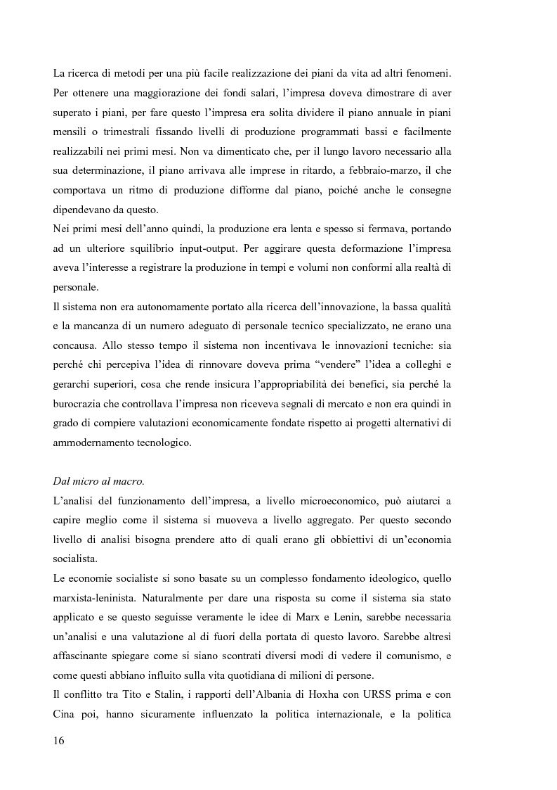 Anteprima della tesi: Le economie di transizione nel passaggio da piano a mercato: il caso della Romania, Pagina 12