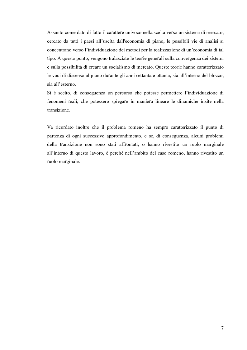 Anteprima della tesi: Le economie di transizione nel passaggio da piano a mercato: il caso della Romania, Pagina 3