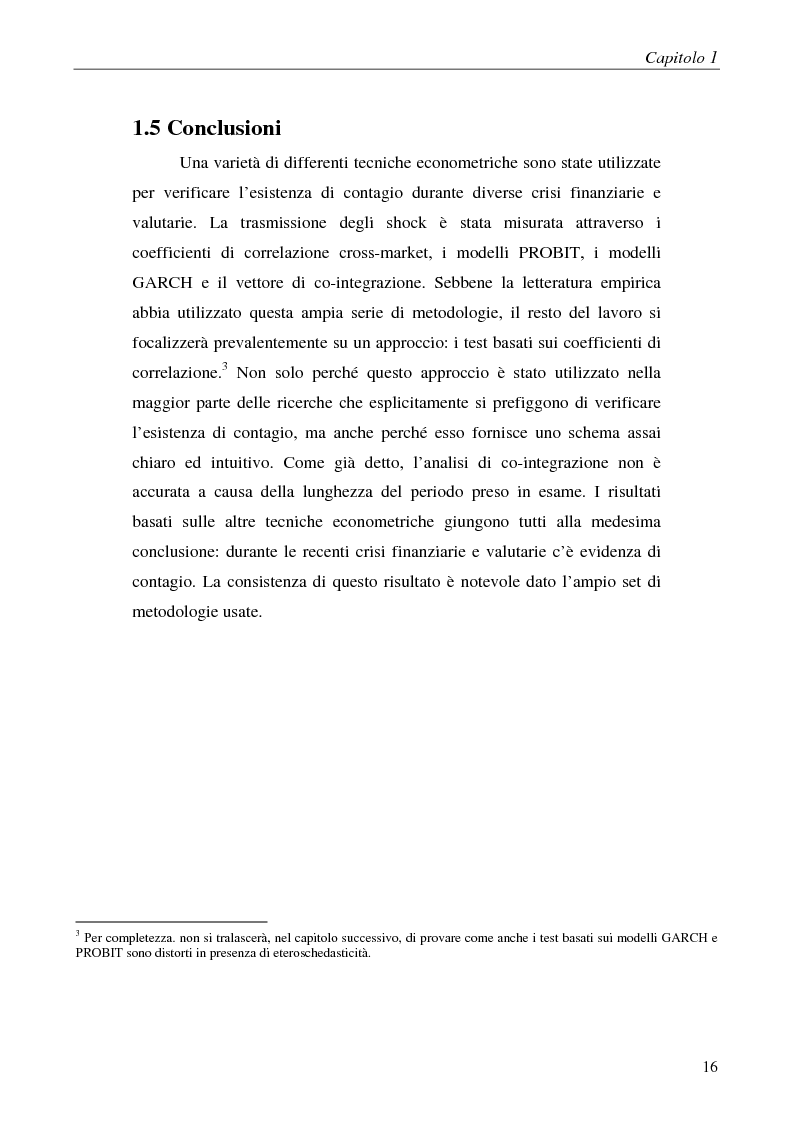 Anteprima della tesi: Contagio e interdipendenza nei mercati finanziari: aspetti metodologici ed evidenza empirica, Pagina 12