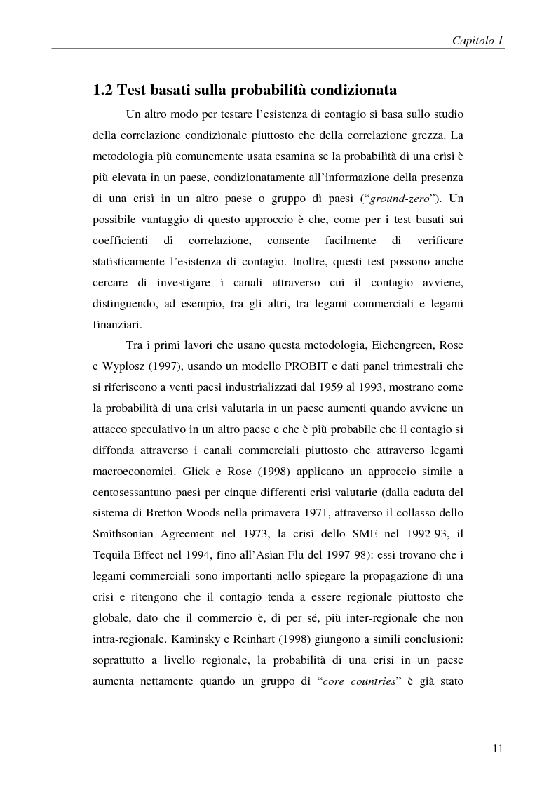 Anteprima della tesi: Contagio e interdipendenza nei mercati finanziari: aspetti metodologici ed evidenza empirica, Pagina 7