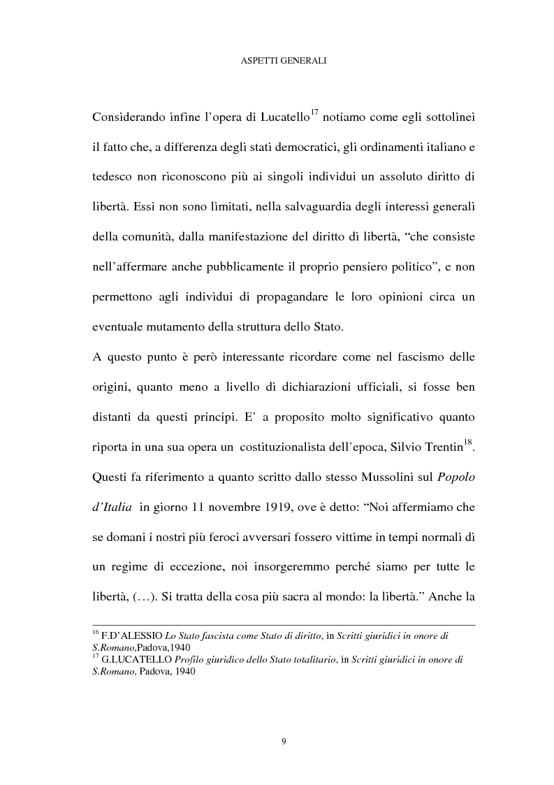 Anteprima della tesi: Le restrizioni della libertà di manifestazione del pensiero nel periodo fascista: la disciplina della stampa e delle radiodiffusioni circolari, Pagina 8