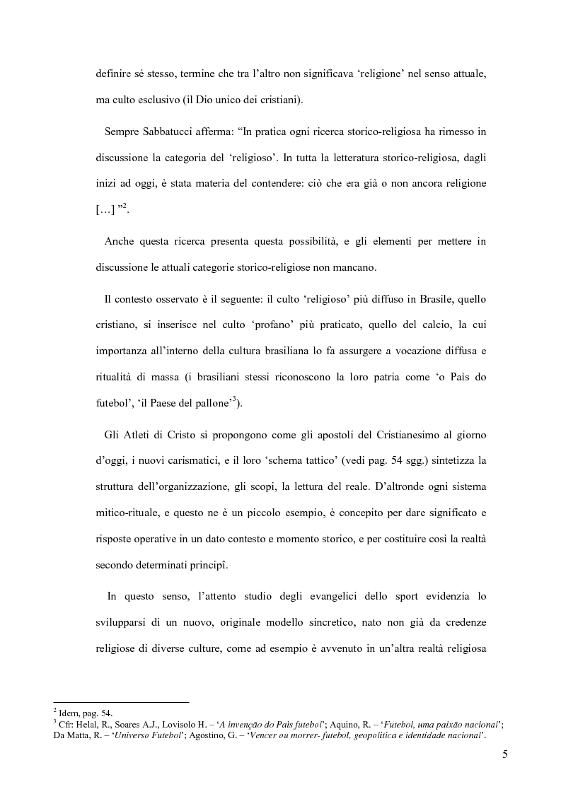 Anteprima della tesi: Atleti di Cristo. Tra sacro e profano, un movimento salvifico espresso dalla religiosità brasiliana, Pagina 2