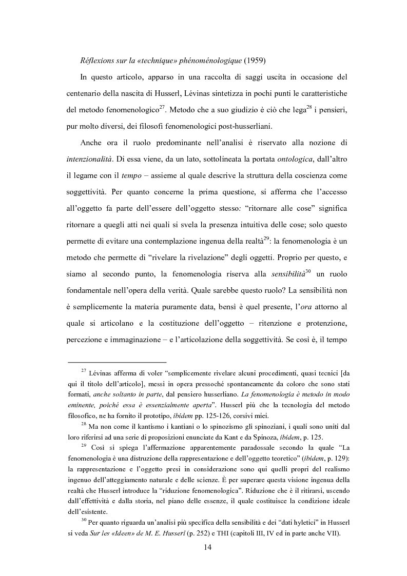 Anteprima della tesi: Levinas e la scuola fenomenologica, Pagina 12