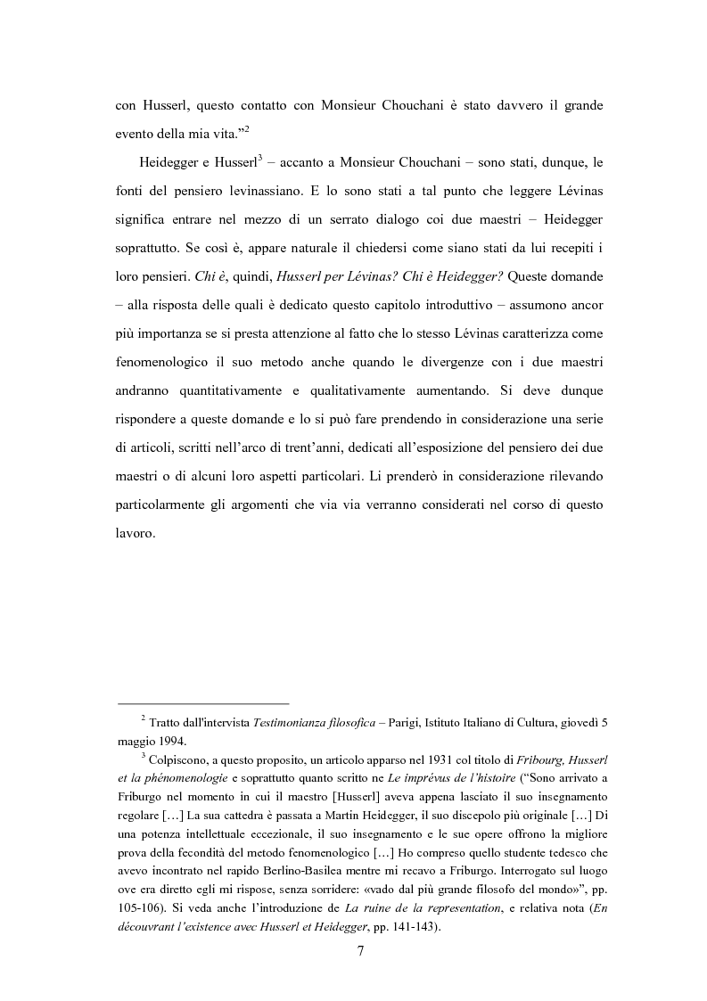 Anteprima della tesi: Levinas e la scuola fenomenologica, Pagina 5