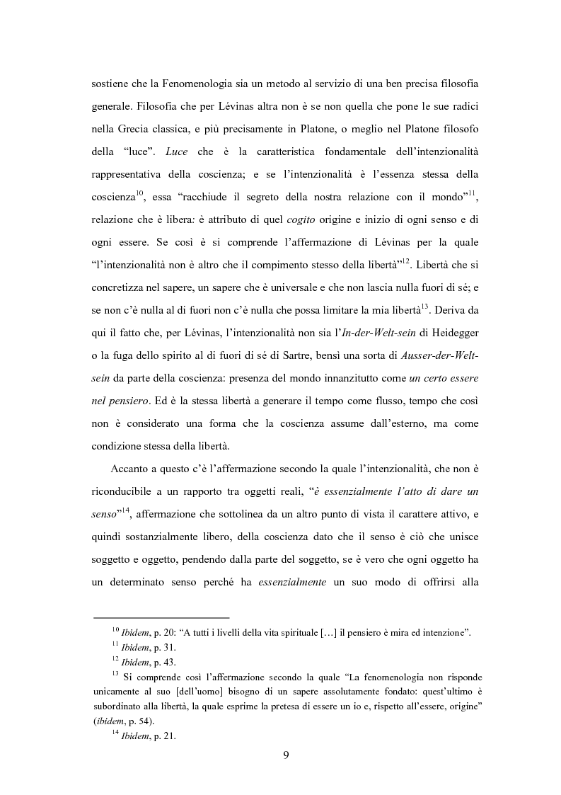 Anteprima della tesi: Levinas e la scuola fenomenologica, Pagina 7