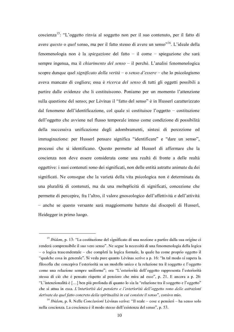 Anteprima della tesi: Levinas e la scuola fenomenologica, Pagina 8