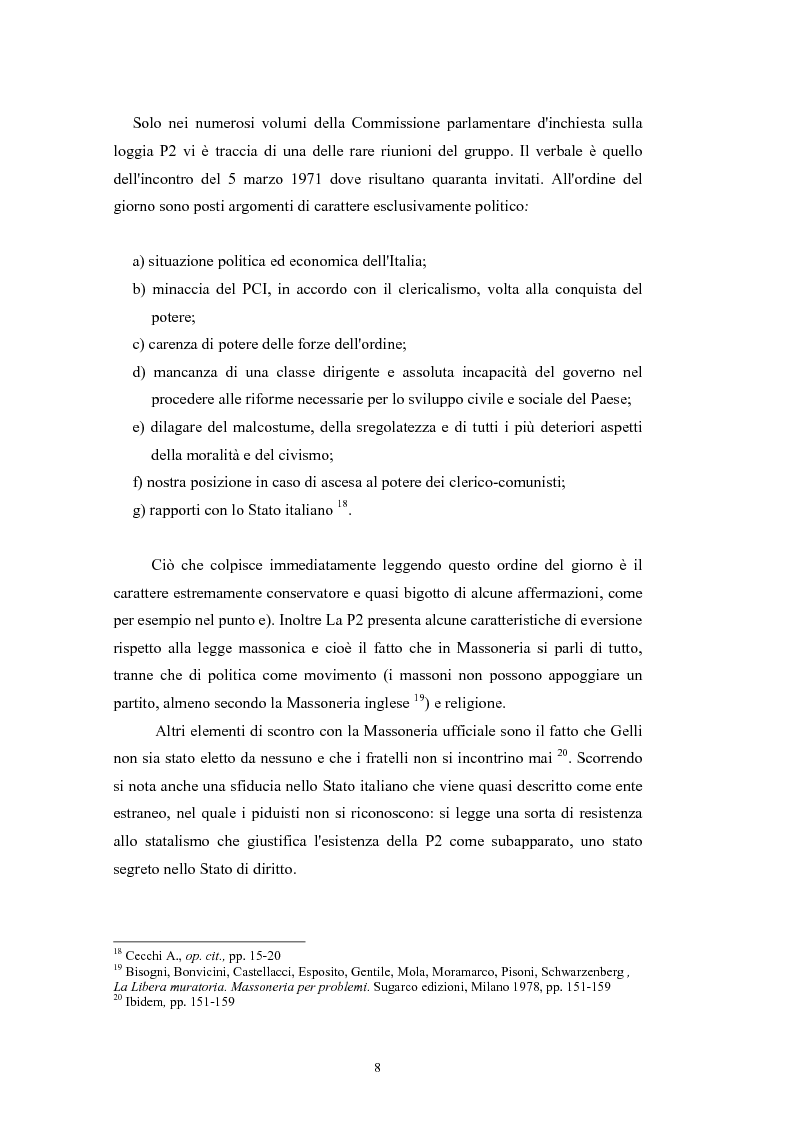 Anteprima della tesi: ''Il Potere è nei media''. La P2 e l'editoria nella stampa italiana e inglese, Pagina 11