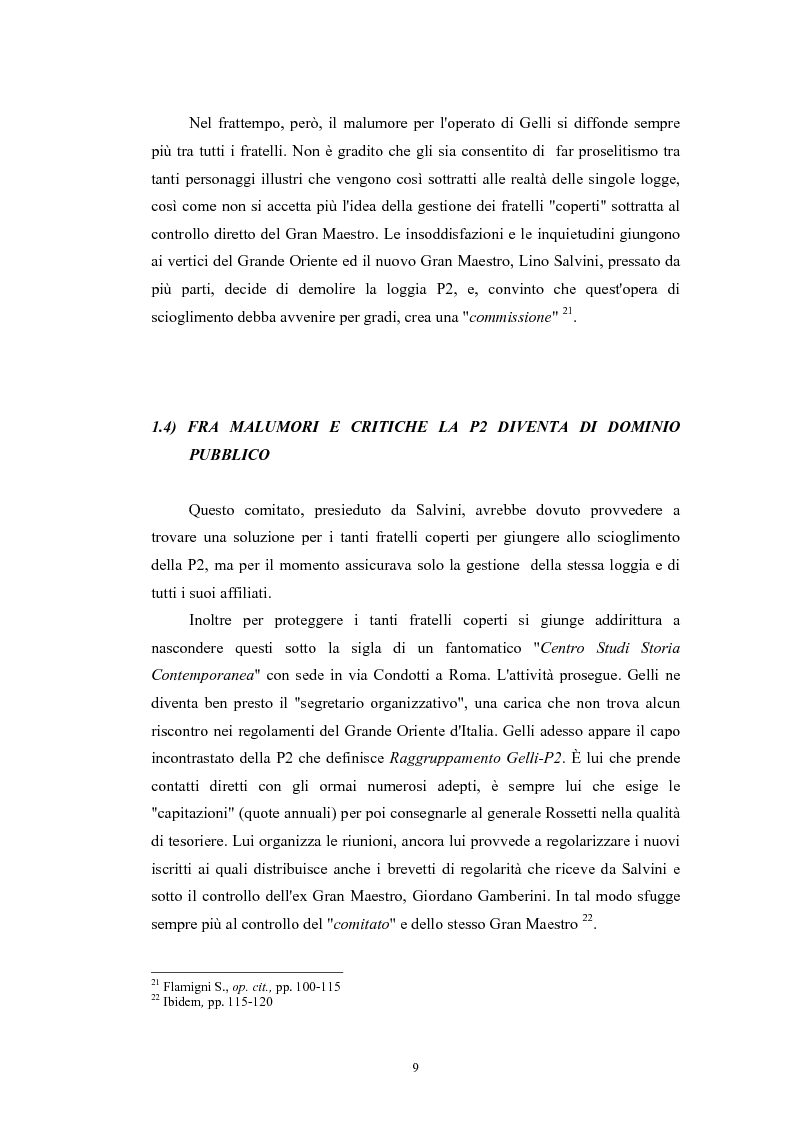 Anteprima della tesi: ''Il Potere è nei media''. La P2 e l'editoria nella stampa italiana e inglese, Pagina 12