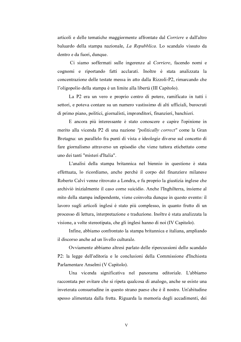 Anteprima della tesi: ''Il Potere è nei media''. La P2 e l'editoria nella stampa italiana e inglese, Pagina 2