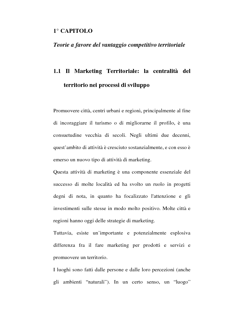 Anteprima della tesi: Lo sviluppo territoriale e l'importanza delle risorse locali: piano di marketing turistico-culturale della città di Benevento, Pagina 5