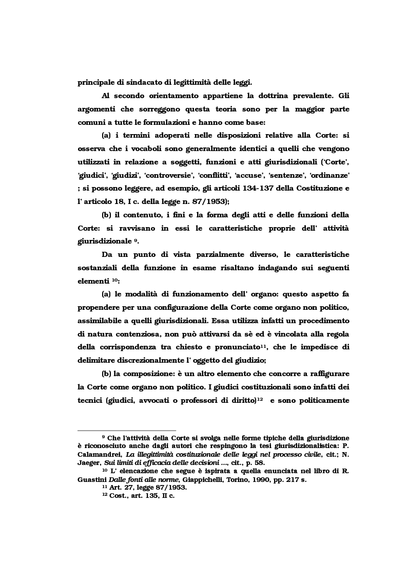 Anteprima della tesi: Il vincolo di giudicato nel controllo di costituzionalità delle leggi, Pagina 7