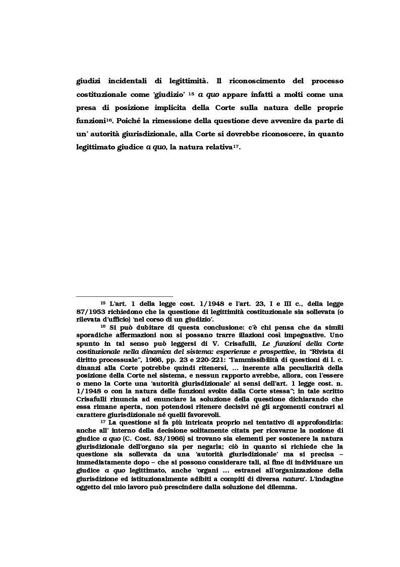 Anteprima della tesi: Il vincolo di giudicato nel controllo di costituzionalità delle leggi, Pagina 9