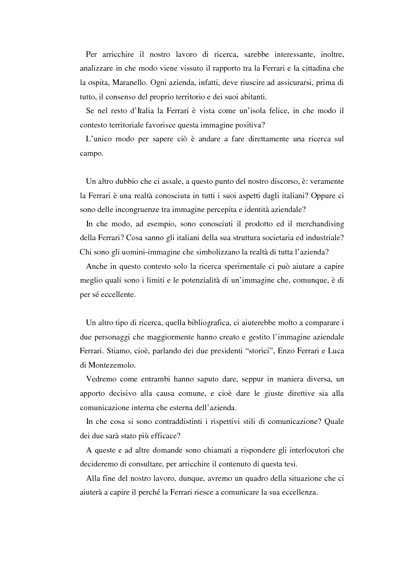 Anteprima della tesi: Comunicare l'immagine di eccellenza - Il caso Ferrari, Pagina 3
