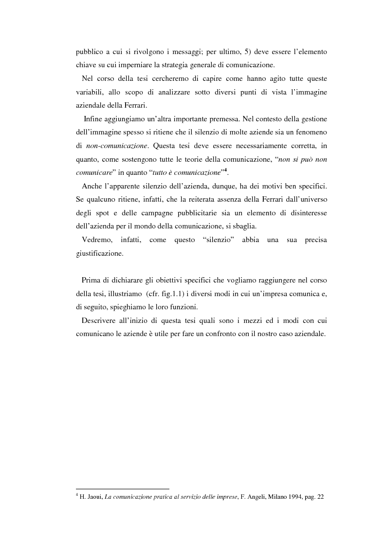 Anteprima della tesi: Comunicare l'immagine di eccellenza - Il caso Ferrari, Pagina 9