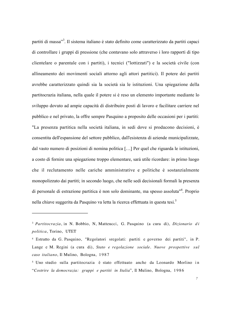 Anteprima della tesi: Partiti e imprese pubbliche - Il caso del Monte dei Paschi di Siena, Pagina 3