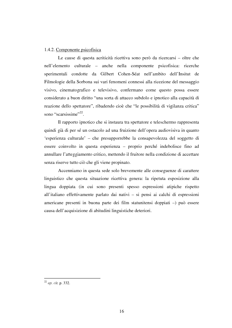 Anteprima della tesi: La traduzione del testo filmico: ''Die bleierne Zeit'' e la sua versione italiana a confronto, Pagina 13