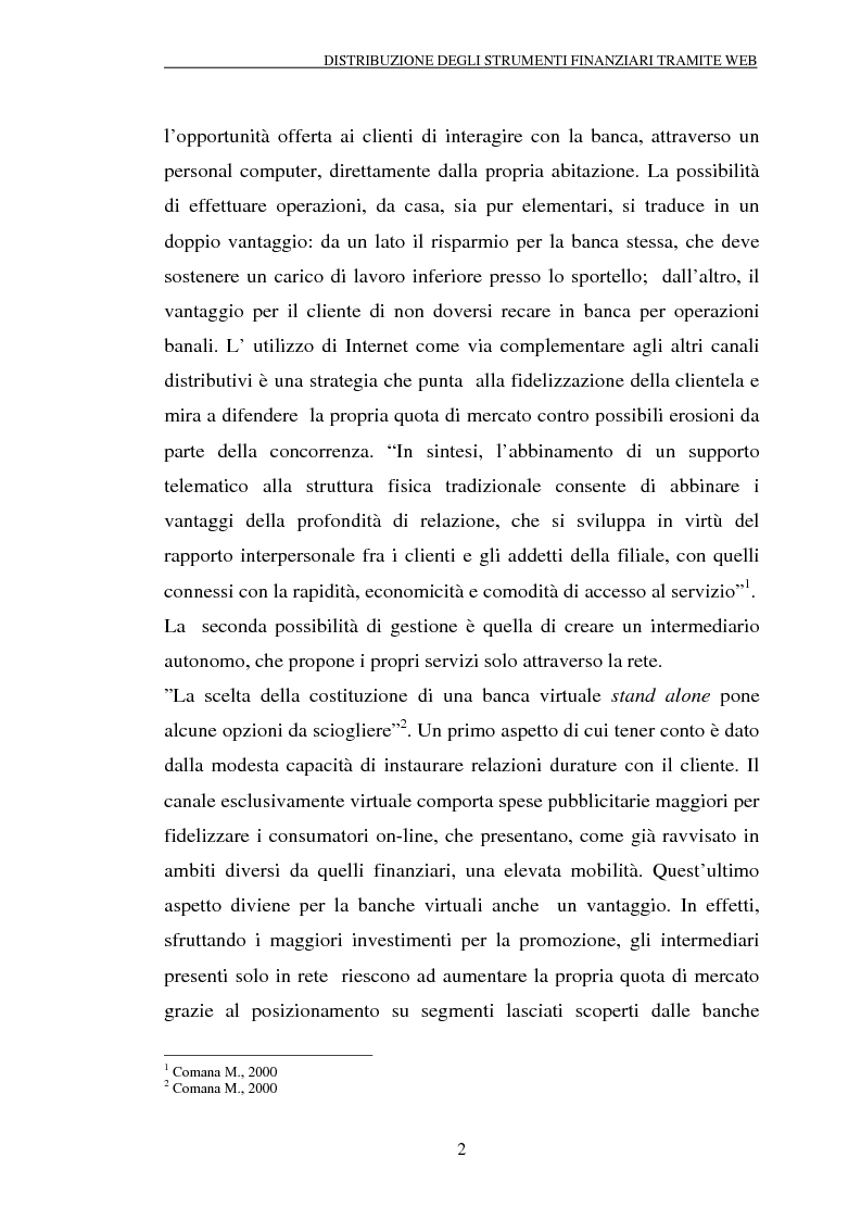 Anteprima della tesi: Il trading on-line e la distribuzione degli strumenti finanziari attraverso il web: analisi delle variabili fondamentali per la realizzazione di un vantaggio competitivo, Pagina 7