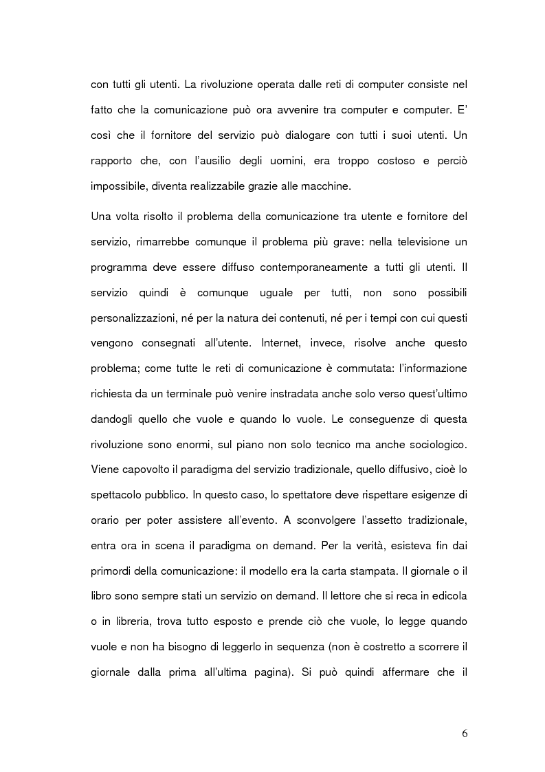 Anteprima della tesi: Strategie comunicative delle televisioni sul web, Pagina 4