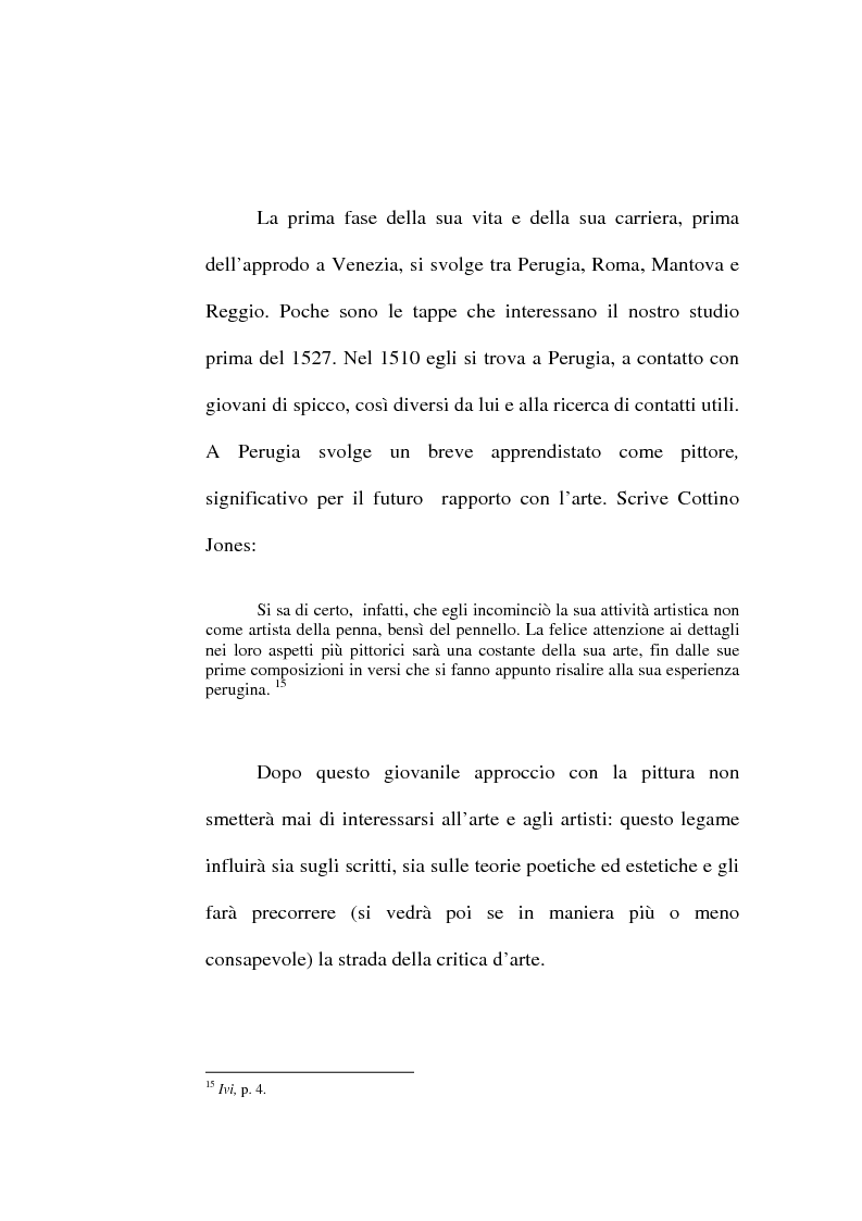 Anteprima della tesi: ''Io non son cieco ne la pittura'' Pietro Aretino e le arti figurative, Pagina 14