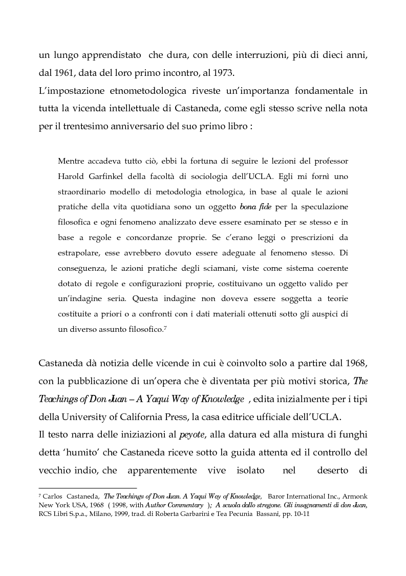 Anteprima della tesi: I testi di Carlos Castaneda e la risocializzazione del loro lettore, Pagina 10