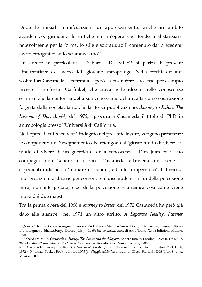 Anteprima della tesi: I testi di Carlos Castaneda e la risocializzazione del loro lettore, Pagina 12