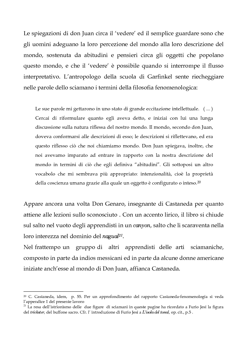 Anteprima della tesi: I testi di Carlos Castaneda e la risocializzazione del loro lettore, Pagina 15