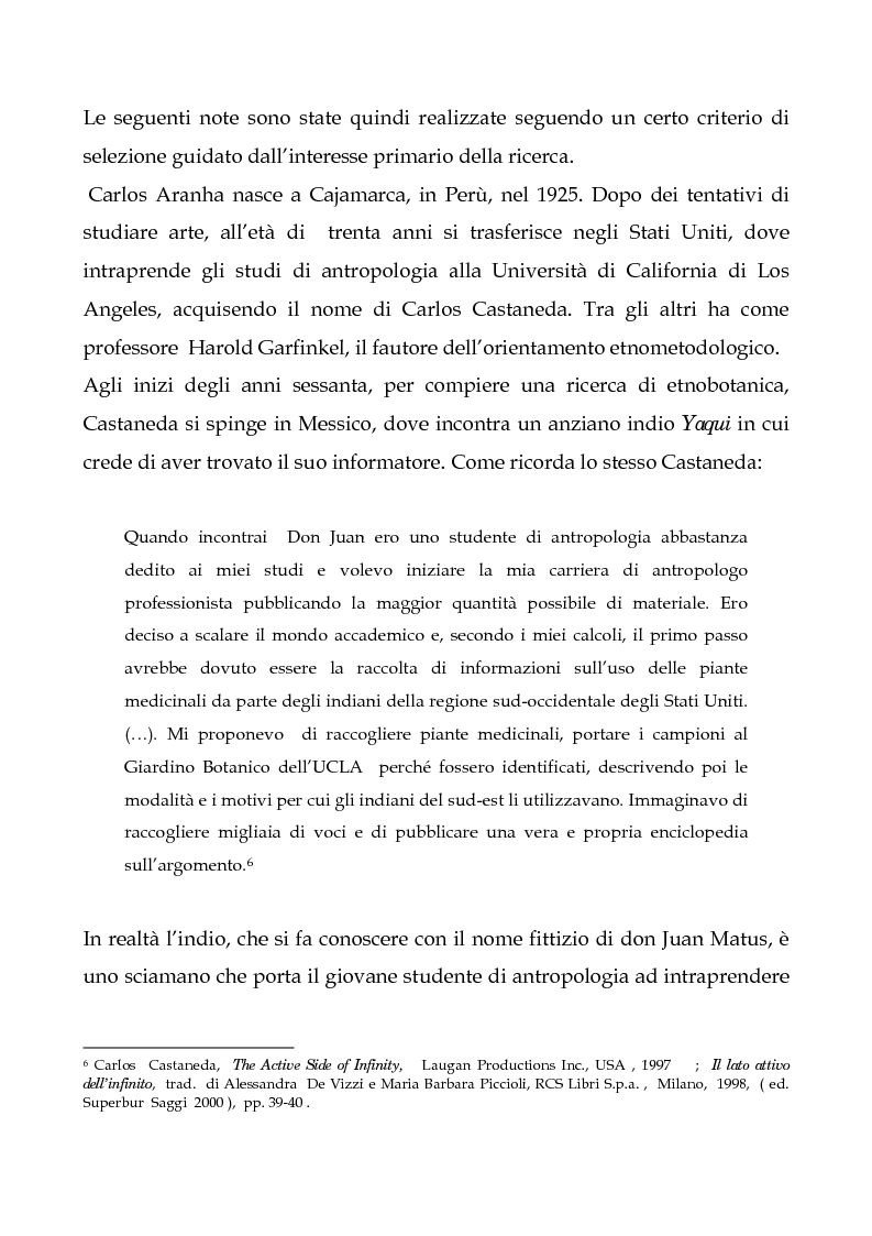 Anteprima della tesi: I testi di Carlos Castaneda e la risocializzazione del loro lettore, Pagina 9