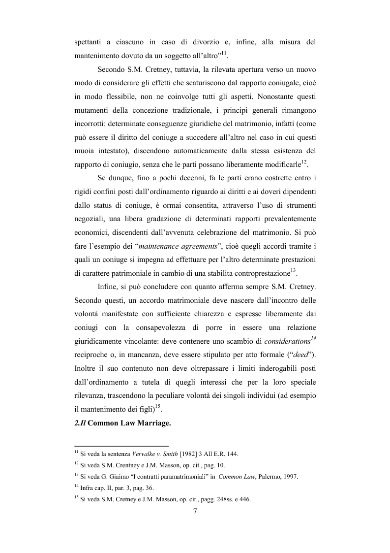 Anteprima della tesi: Il contratto di convivenza nel common law inglese, Pagina 10