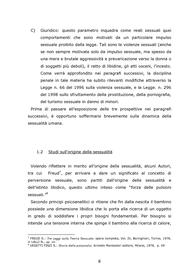 Anteprima della tesi: Autori di reati sessuali: analisi e prospettive trattamentali, Pagina 6