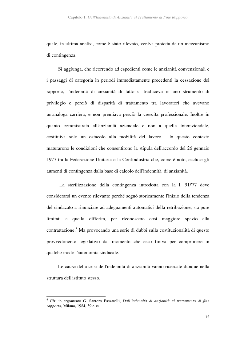 Anteprima della tesi: La determinazione del trattamento di fine rapporto nella giurisprudenza, Pagina 10