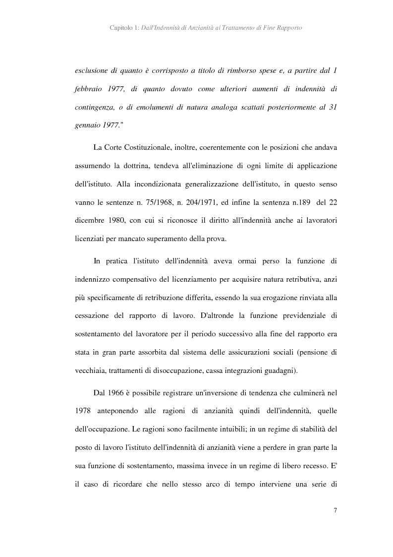 Anteprima della tesi: La determinazione del trattamento di fine rapporto nella giurisprudenza, Pagina 5