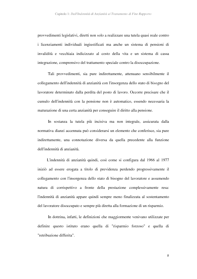 Anteprima della tesi: La determinazione del trattamento di fine rapporto nella giurisprudenza, Pagina 6